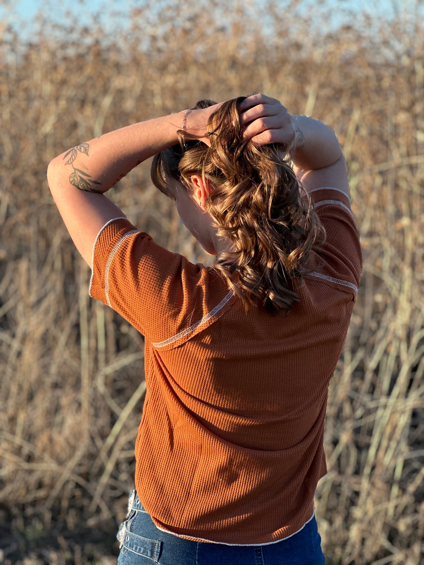 Waffle Contrast Shirt