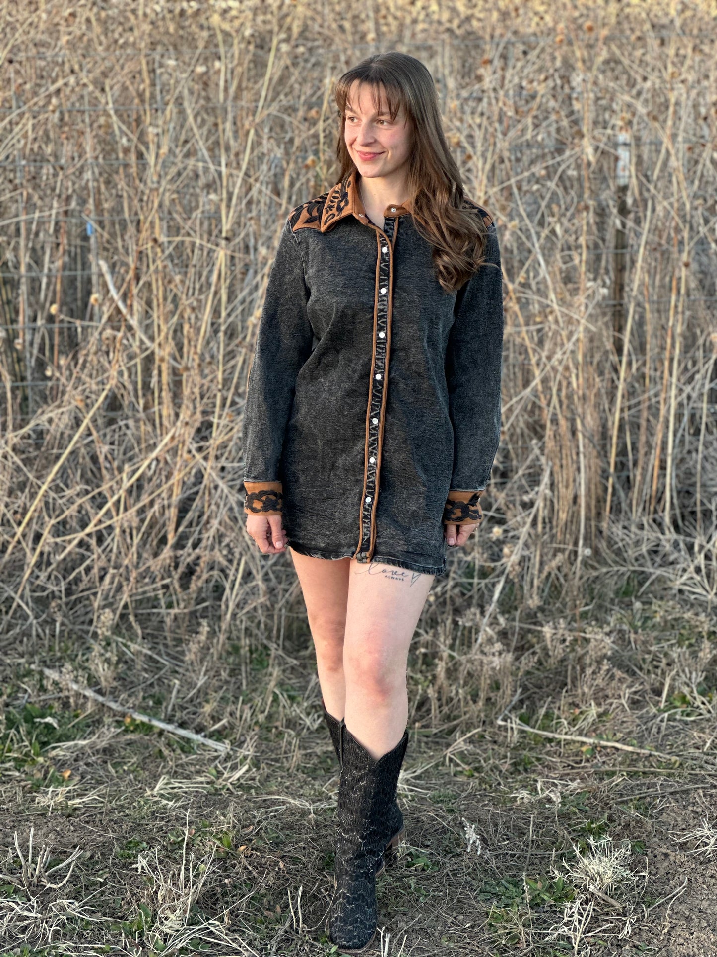 Black Denim Dress