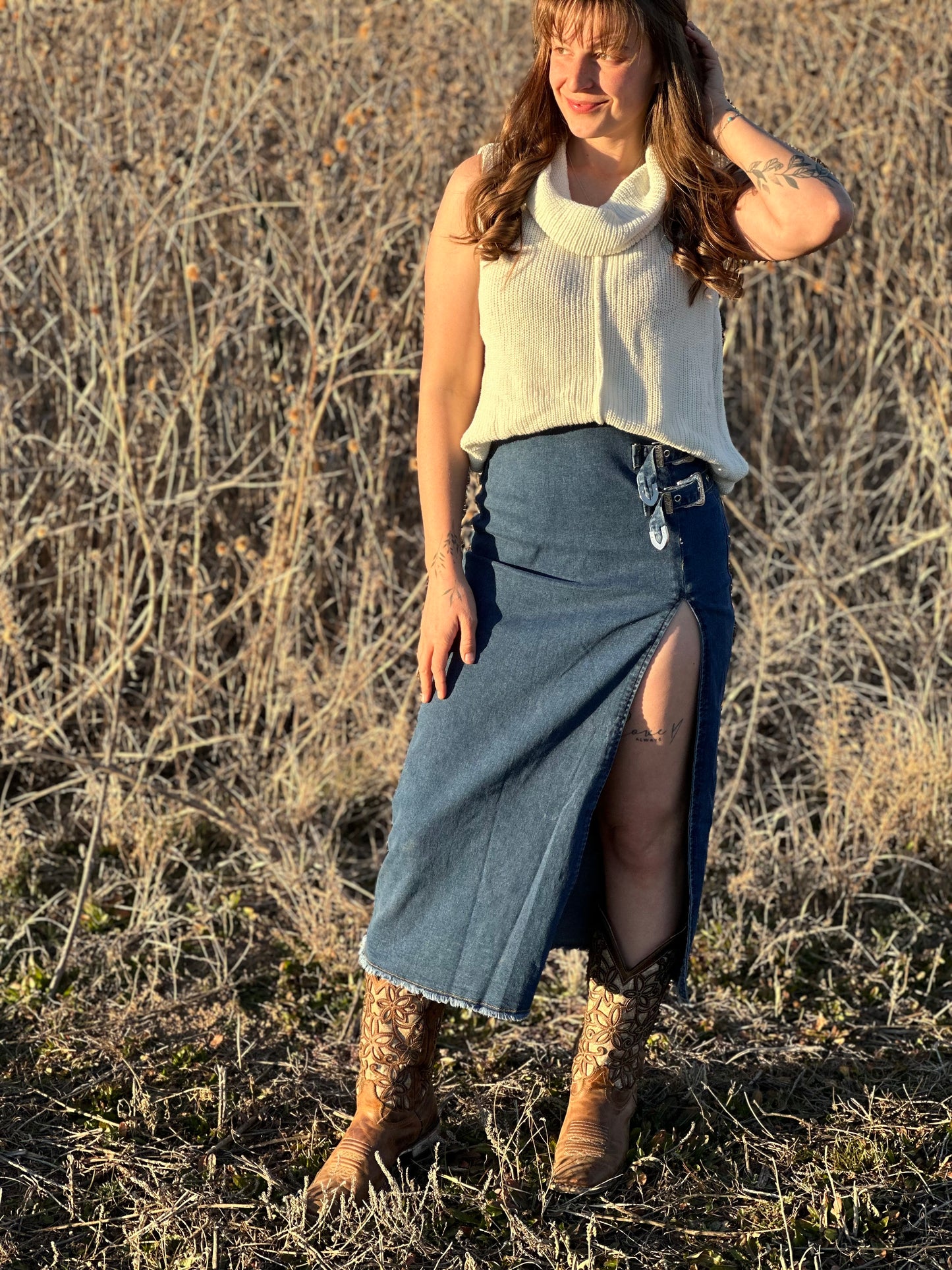 Denim skirt