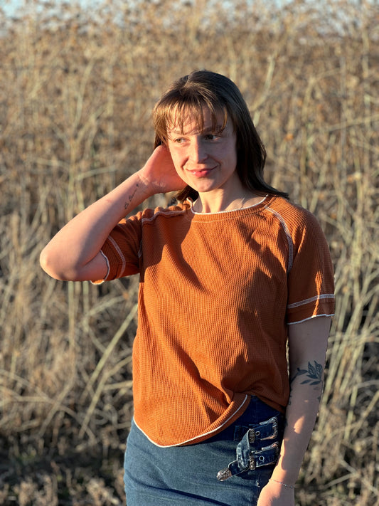Waffle Contrast Shirt