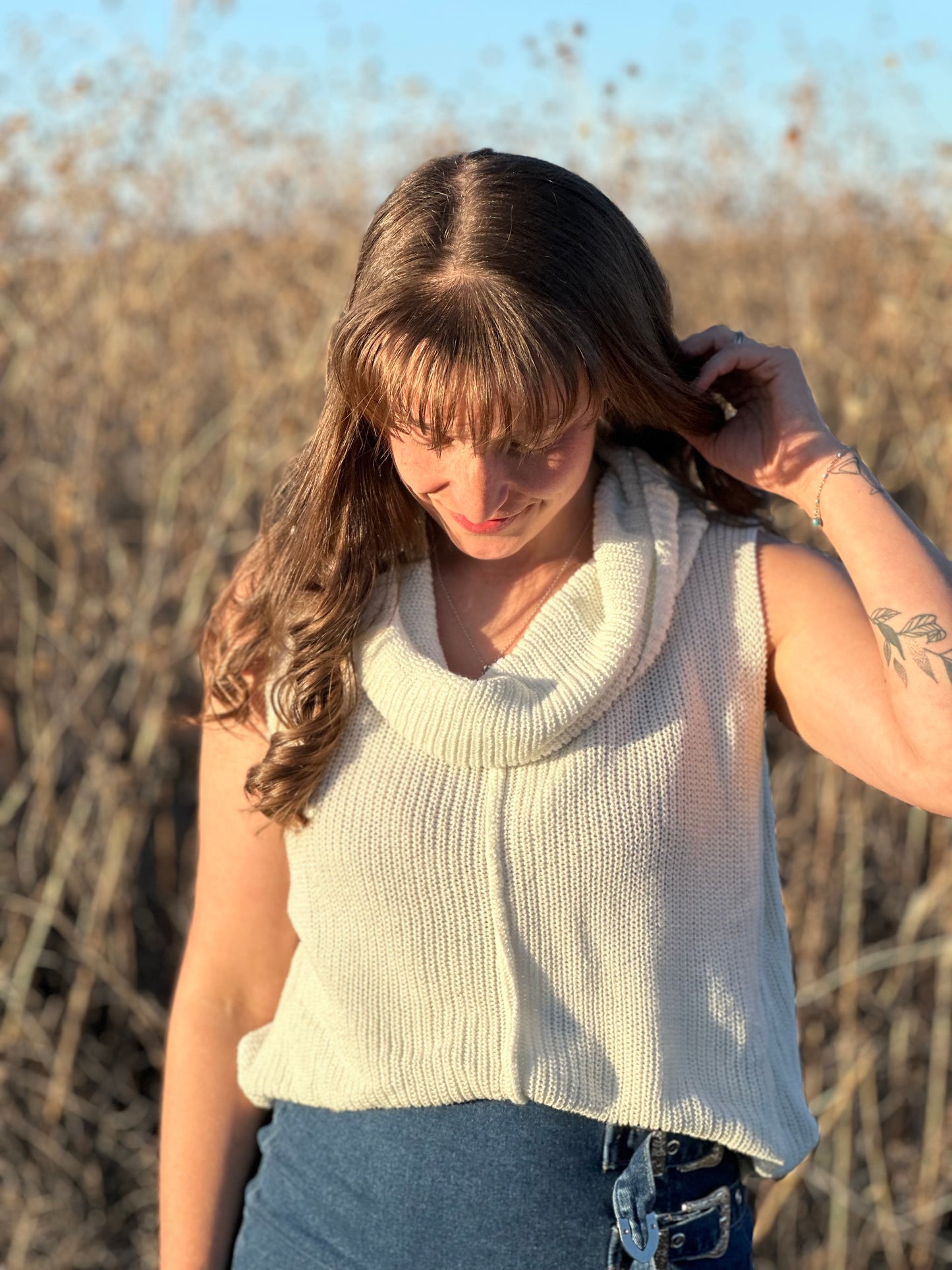 Sleeveless Sweater Top